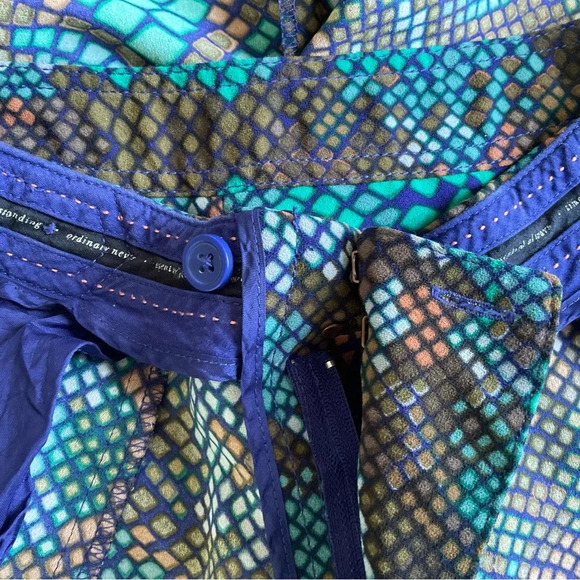 Anthropologie The Essential Culotte Sz 0 Wide Leg Cropped Snake Print Boho Retro - Picture 5 of 13